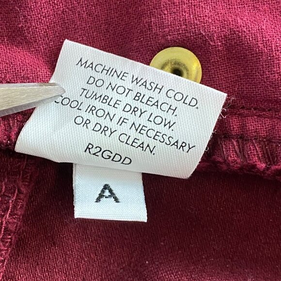 Eileen Fisher Organic Cotton Denim Straight Ankle Jeans Slim Fit Red - Picture 10 of 12